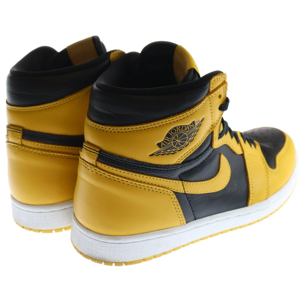 NIKE(ナイキ) AIR JORDAN1 RETRO HIGH OG POLLEN エアジョーダン 1 レトロ パラン ハイカットスニーカー ブラック/イエロー US8/26cm 555088-701