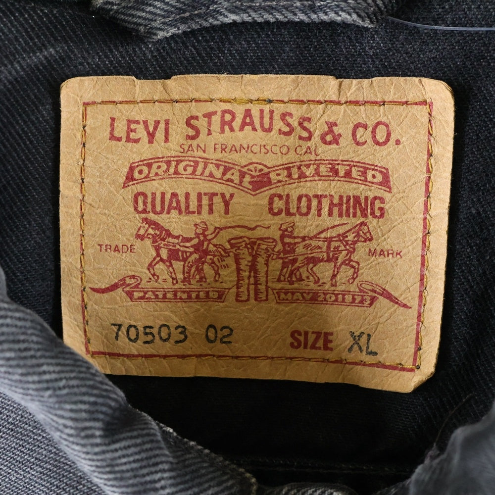 Levi's(リーバイス) 90S 70503-02 EURO Black Denim Jacket ブラックデニム トラッカージャケット ブラック