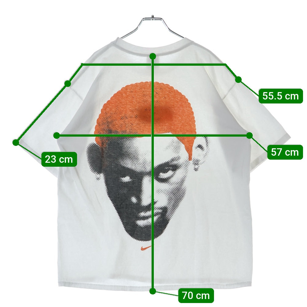 NIKE(ナイキ) 90S デニスロッドマン クルーネック半袖Tシャツカットソー ホワイト