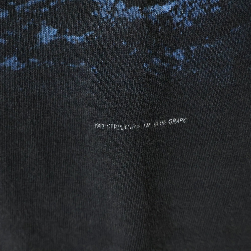 VINTAGE(ヴィンテージ) Sepultura Chaos A.D. セパルトゥラ 両面プリント クルーネック長袖Tシャツカットソー ブラック