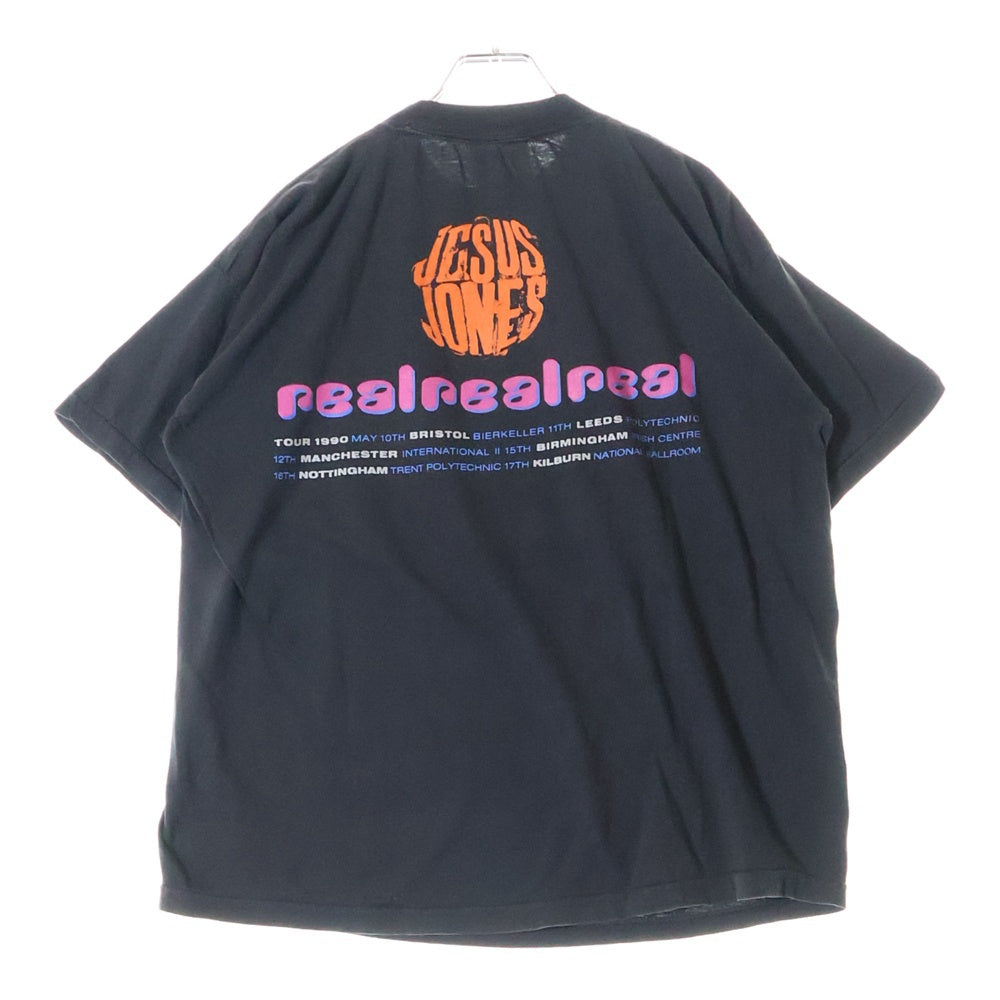 VINTAGE(ヴィンテージ) 90S JESUS JONES 両面プリント クルーネック半袖Tシャツカットソー ブラック