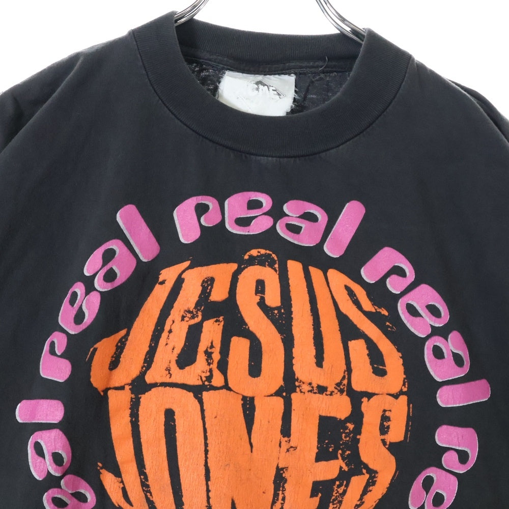 VINTAGE(ヴィンテージ) 90S JESUS JONES 両面プリント クルーネック半袖Tシャツカットソー ブラック