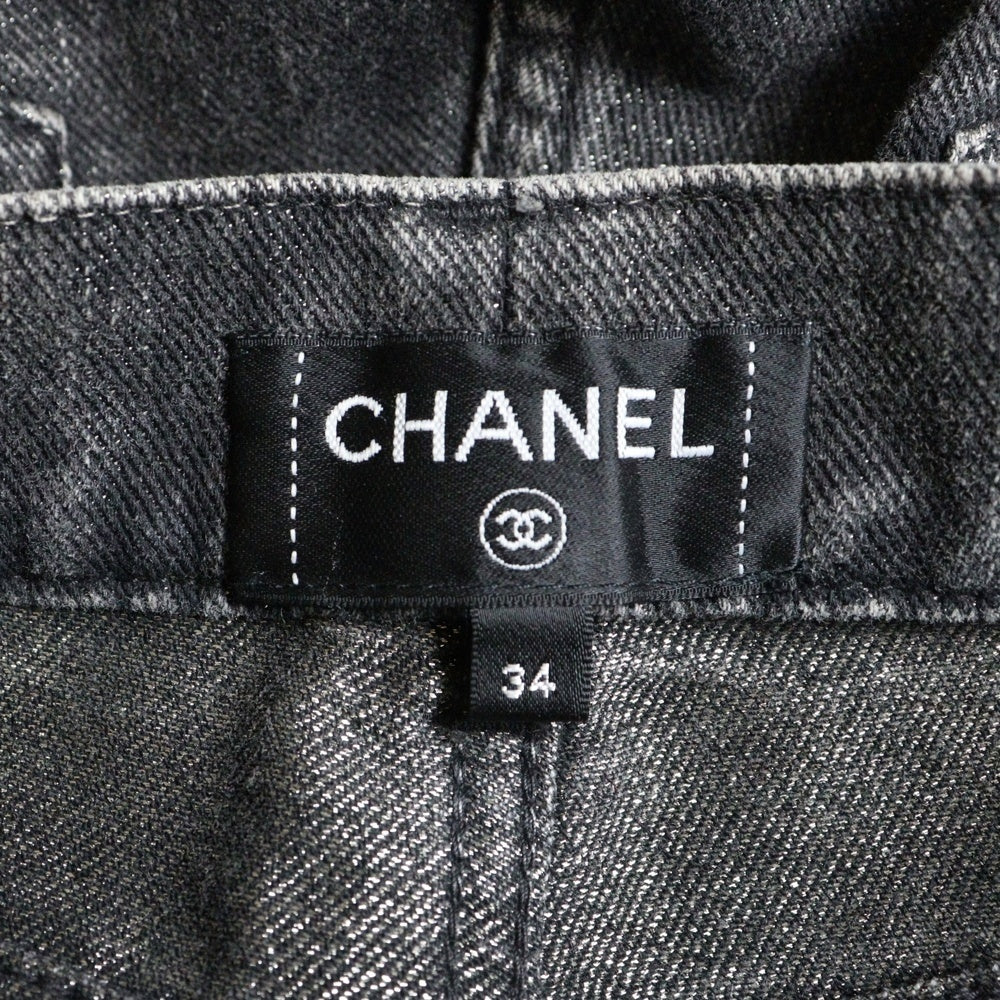 CHANEL(シャネル) ココマーク ストレートデニムパンツ レディース グレー P74150V65658