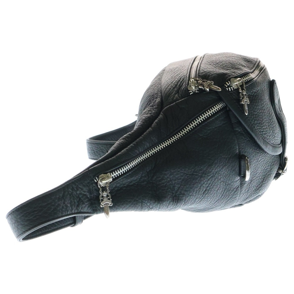 CHROME HEARTS(クロムハーツ) #1 SNAT PACK スナットパック ダガージップ ガンスリンガーベルト レザーウエストバッグ ブラック BCA378