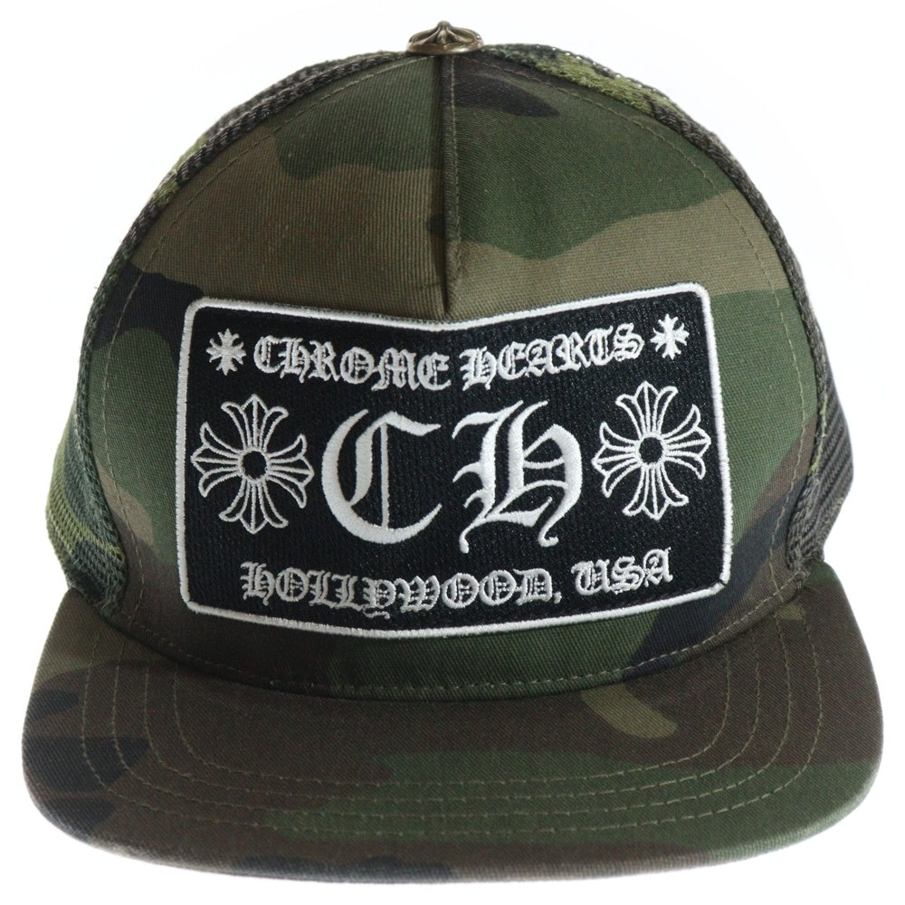 CHROME HEARTS(クロムハーツ) TRUCKER CAP トラッカーキャップ クロスボール付メッシュキャップ 帽子 カモ柄 迷彩 カーキ