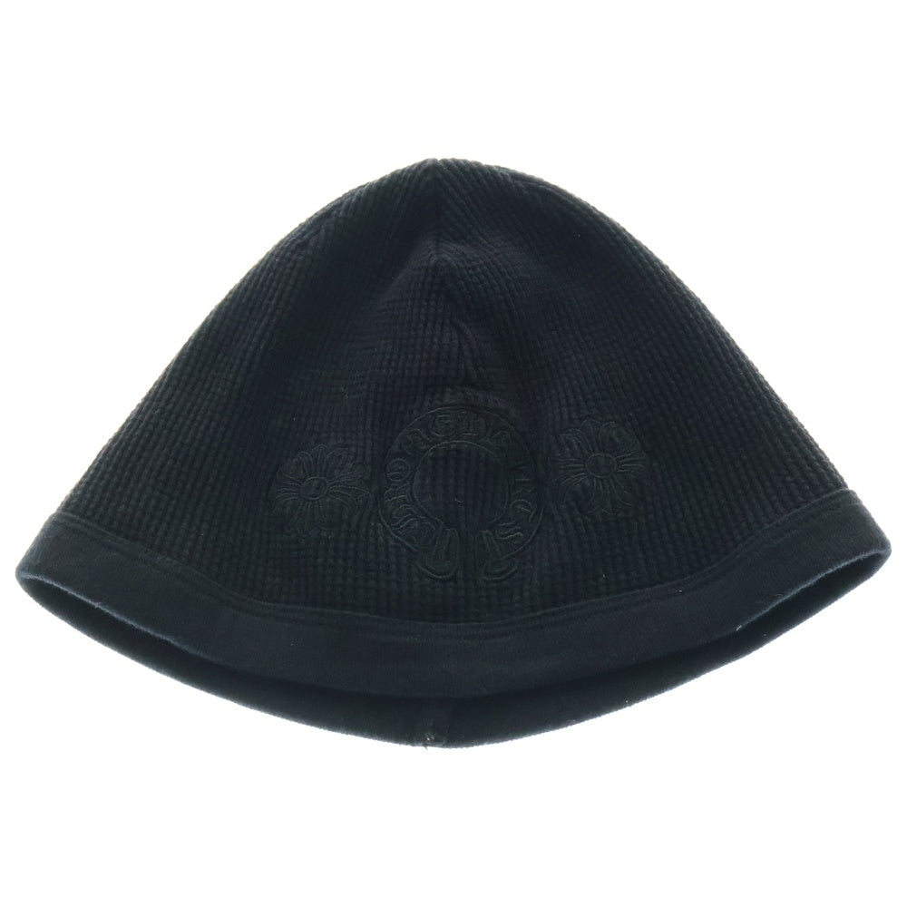 CHROME HEARTS(クロムハーツ) THERMAL BEANIE CH ホースシュー刺繍 サーマルニットビーニー ニットキャップ 帽子 ブラック
