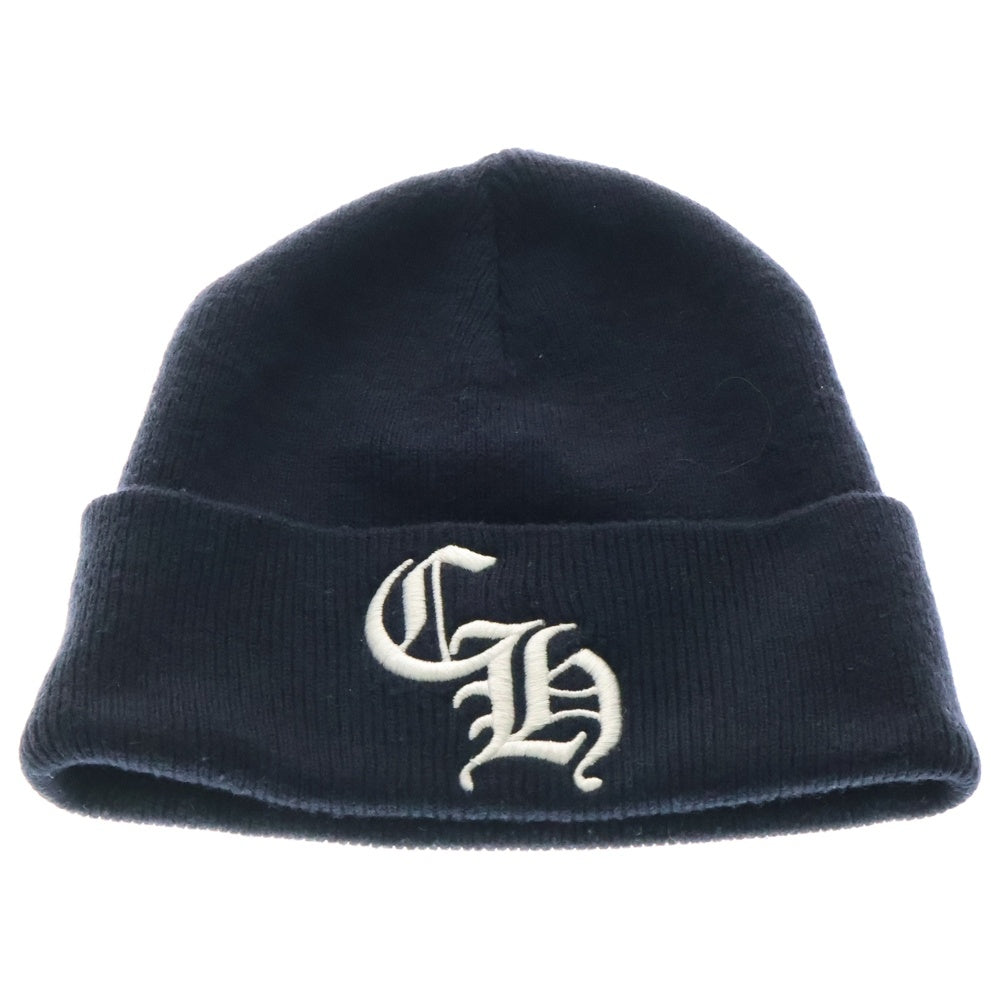 CHROME HEARTS(クロムハーツ) WATCH CAP ワッチキャップ CHロゴ刺繍 ニットビーニー ニットキャップ 帽子 ブラック