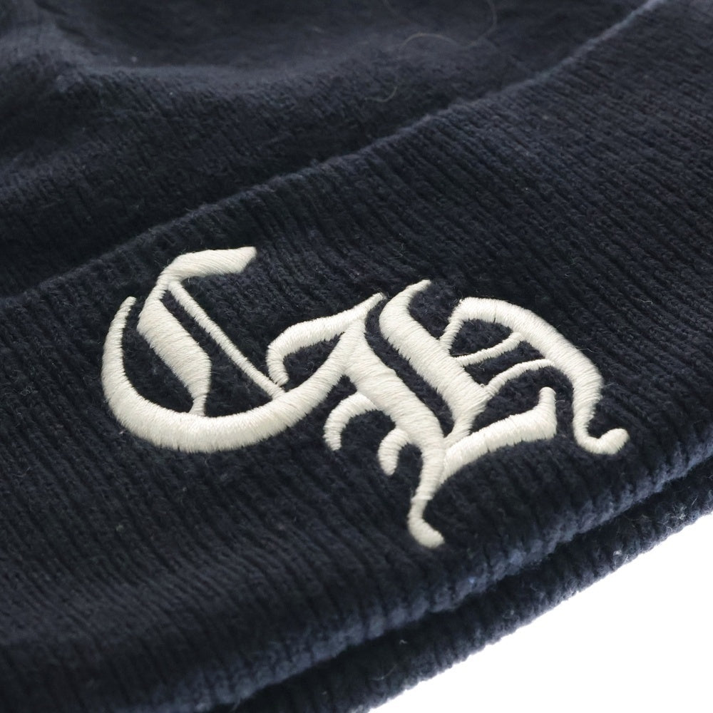 CHROME HEARTS(クロムハーツ) WATCH CAP ワッチキャップ CHロゴ刺繍 ニットビーニー ニットキャップ 帽子 ブラック