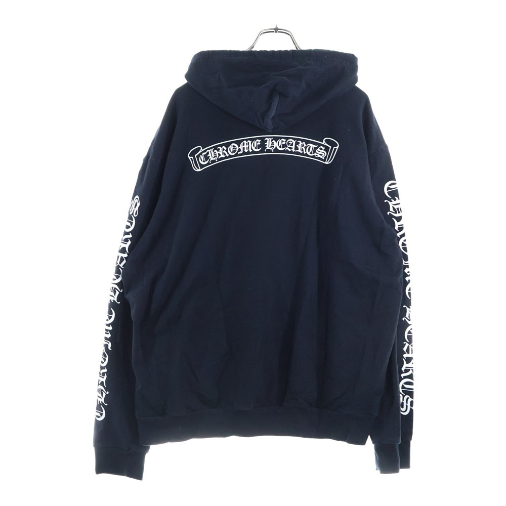 CHROME HEARTS(クロムハーツ) SCROOL HOODIE スクロールラベル プルオーバーパーカー フーディー ブラック