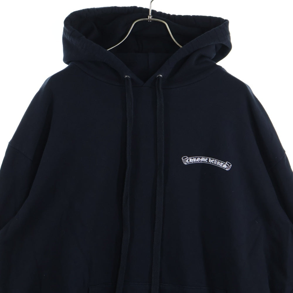 CHROME HEARTS(クロムハーツ) SCROOL HOODIE スクロールラベル プルオーバーパーカー フーディー ブラック