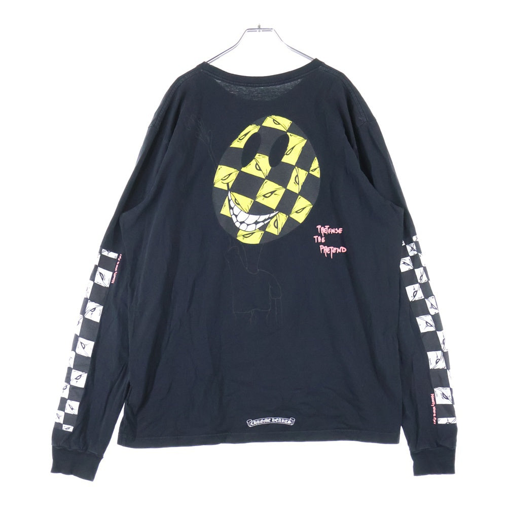 CHROME HEARTS(クロムハーツ) ×MATTY BOY PPO PRETENSE LS Tee×マッティーボーイ プリテンス バックプリント クルーネック長袖Tシャツカットソー ブラック
