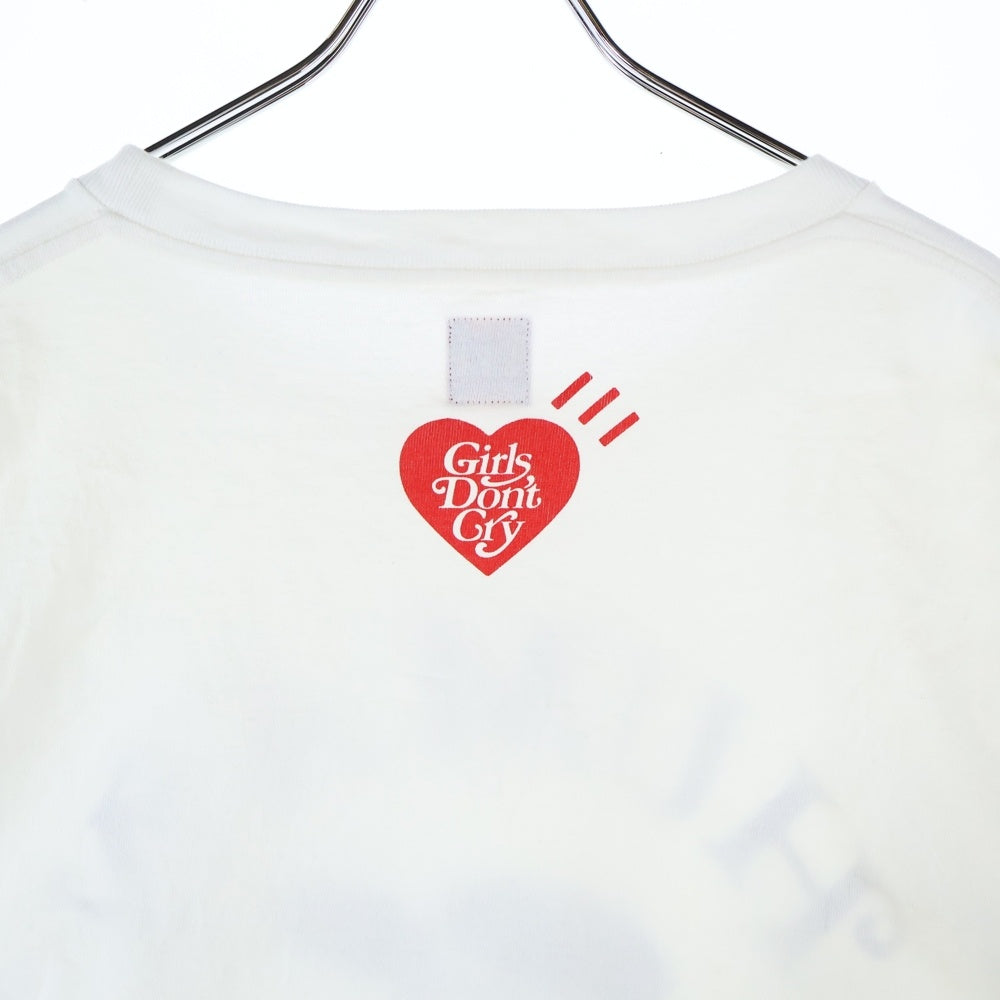 HUMAN MADE(ヒューマンメイド) ×Girls Don't Cry GDC Valentine's Day L/S Tee 両面ロゴプリント クルーネック長袖Tシャツカットソー ホワイト