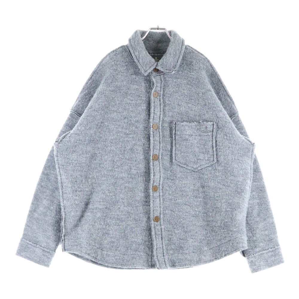 Vivienne Westwood(ヴィヴィアンウエストウッド) メルトンウールシャツジャケット グレー VW-J2-77983