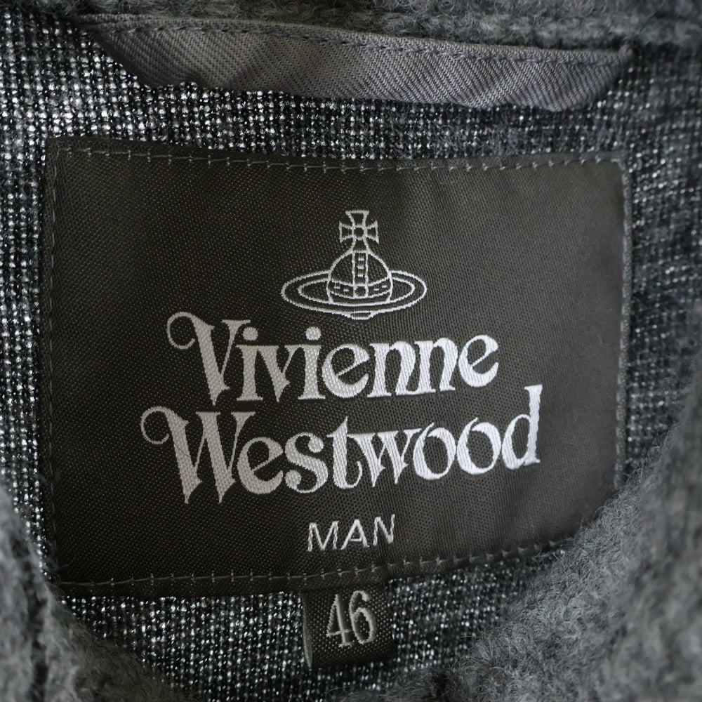 Vivienne Westwood(ヴィヴィアンウエストウッド) メルトンウールシャツジャケット グレー VW-J2-77983