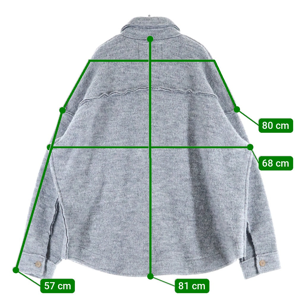 Vivienne Westwood(ヴィヴィアンウエストウッド) メルトンウールシャツジャケット グレー VW-J2-77983