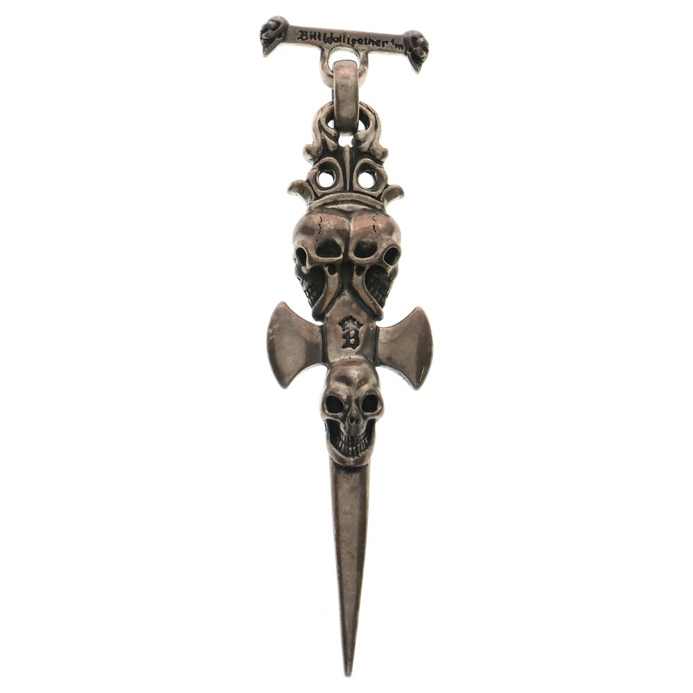 Bill Wall Leather/BWL(ビルウォールレザー) TRIPLE G.L.S DAGGER トリプルスカル ダガー シルバー ペンダントトップ
