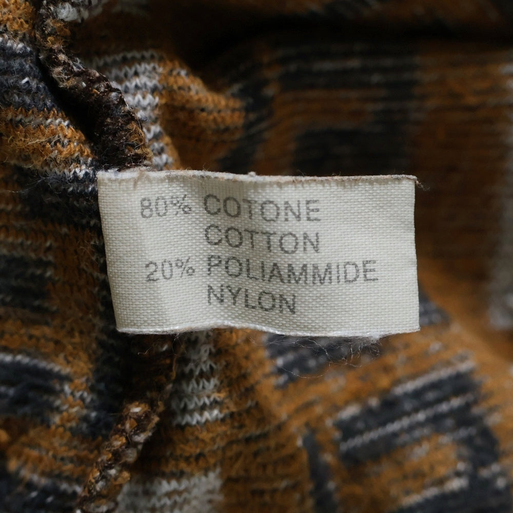FENDI(フェンディ) VINTAGE 90s ズッカ総柄 コットンパイル地半袖ポロシャツ レディース ブラウン