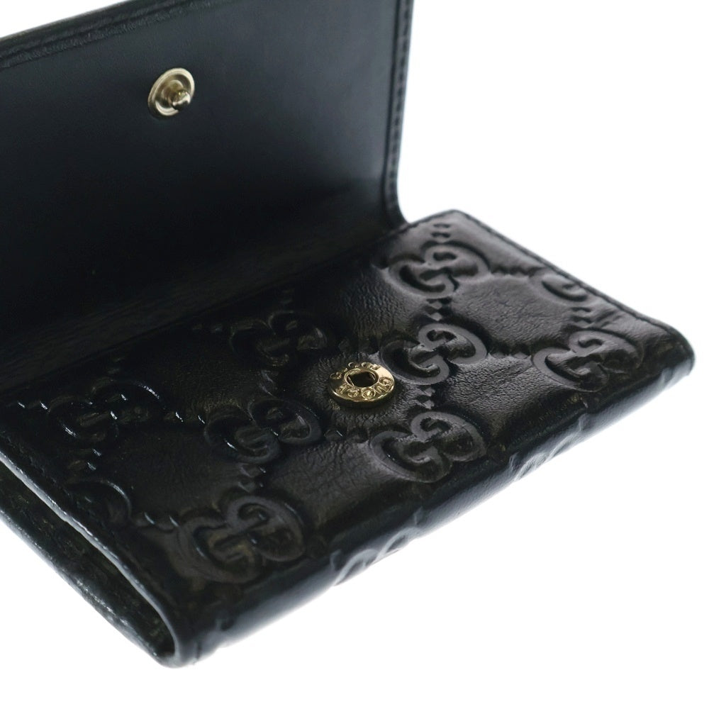 GUCCI(グッチ) GGスプリーム型押し 6連レザーキーケース ブラック 138093