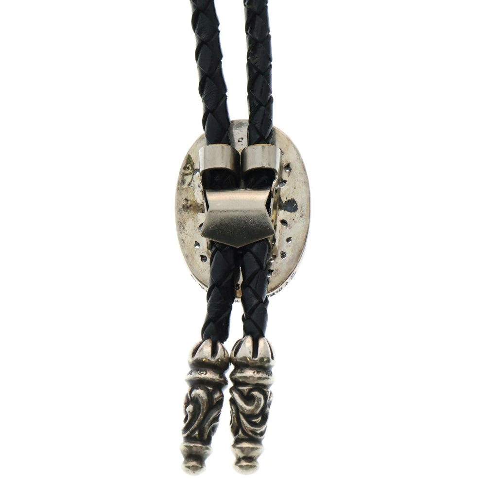 CHROME HEARTS(クロムハーツ) BOLOTIE OVALTINY タイニークラシックオーバルクロス ループタイ シルバー/ブラック BCA209