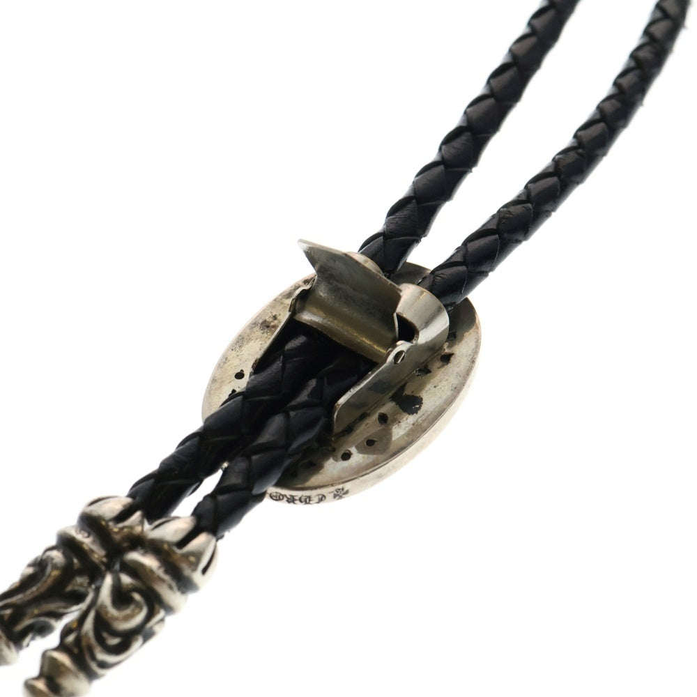 CHROME HEARTS(クロムハーツ) BOLOTIE OVALTINY タイニークラシックオーバルクロス ループタイ シルバー/ブラック BCA209