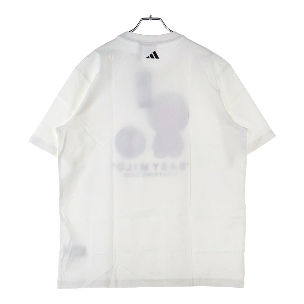 adidas(アディダス) ×A BATHING APE BABY MILO TEE アベイシングエイプ ベイビーマイロ フロントプリント クルーネック半袖Tシャツカットソー ホワイト JZ7392