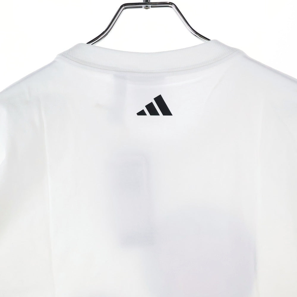 adidas(アディダス) ×A BATHING APE BABY MILO TEE アベイシングエイプ ベイビーマイロ フロントプリント クルーネック半袖Tシャツカットソー ホワイト JZ7392