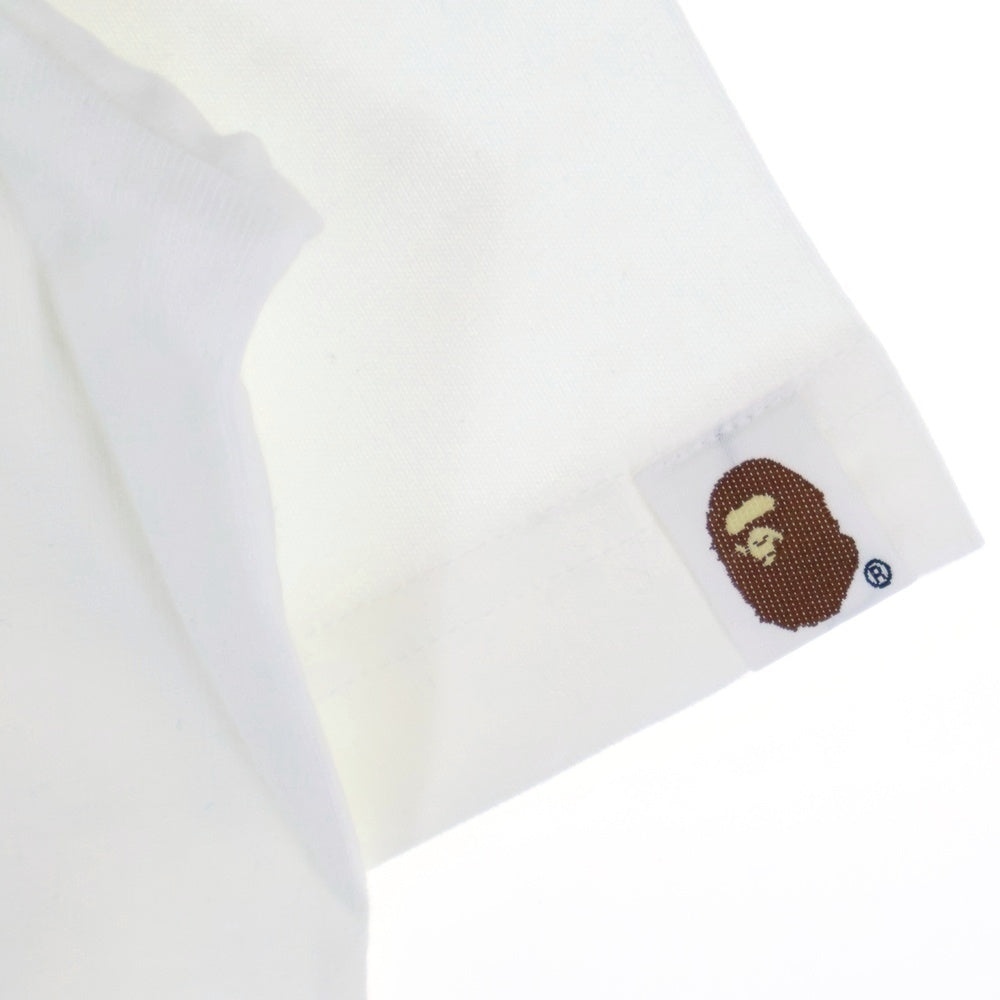 adidas(アディダス) ×A BATHING APE BABY MILO TEE アベイシングエイプ ベイビーマイロ フロントプリント クルーネック半袖Tシャツカットソー ホワイト JZ7392
