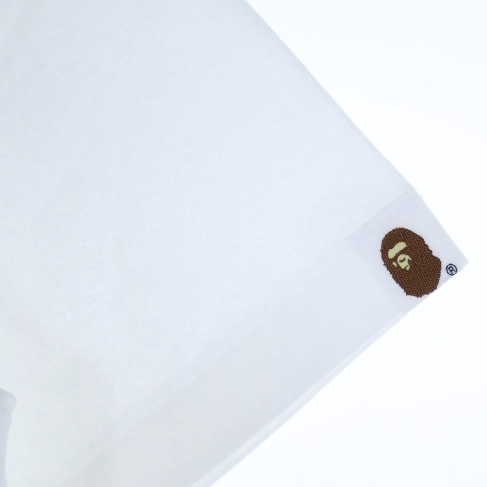 A BATHING APE(アベイシングエイプ) COLOR CAMO SHARK TEE カラーカモ シャーク クルーネック半袖Tシャツカットソー レディース ホワイト/ネイビー 001TEL802062L