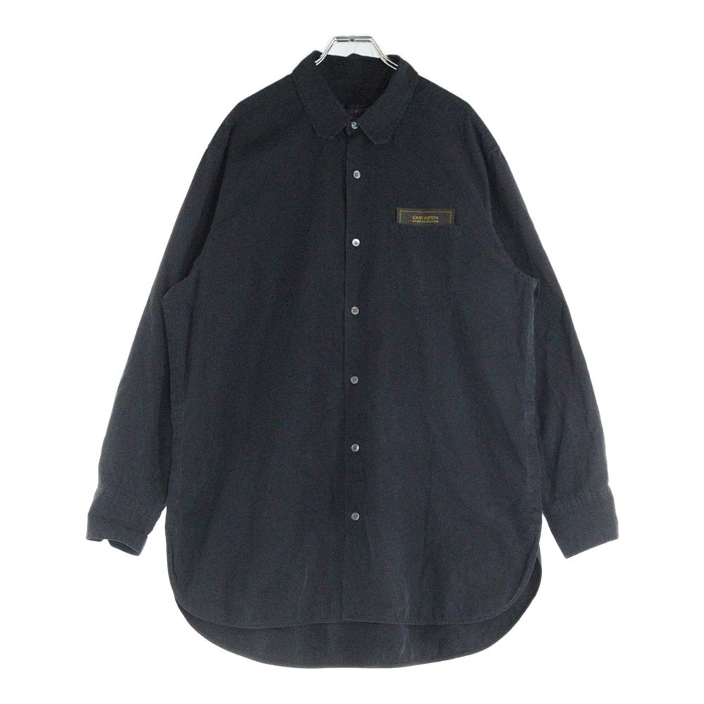 LOUIS VUITTON(ルイヴィトン) 19AW Virgil Abloh ヴァージルアブロー オーバーサイズDNA長袖シャツ ブラック