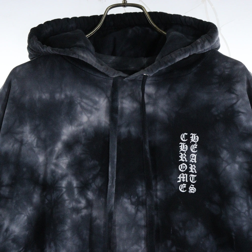CHROME HEARTS(クロムハーツ) Horseshoe Hoodie Black Tie Dye タイダイ柄 ホースシュー プルオーバーパーカー グレー