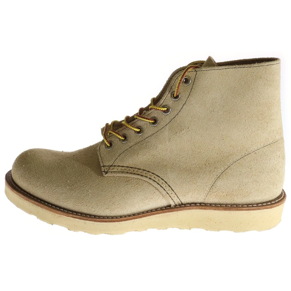 RED WING(レッド ウイング) 8167 CLASSIC ROUND クラシックラウンド スエード プレーントゥ レザーブーツ ベージュ