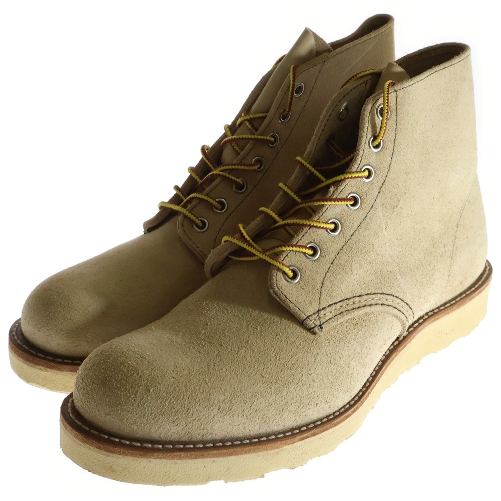 RED WING(レッド ウイング) 8167 CLASSIC ROUND クラシックラウンド スエード プレーントゥ レザーブーツ ベージュ
