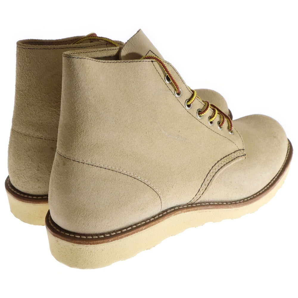 RED WING(レッド ウイング) 8167 CLASSIC ROUND クラシックラウンド スエード プレーントゥ レザーブーツ ベージュ