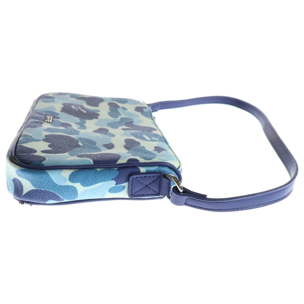 A BATHING APE(アベイシングエイプ) ABC CAMO MINI BAG L カモ総柄 ハンドショルダーバッグ ブルー