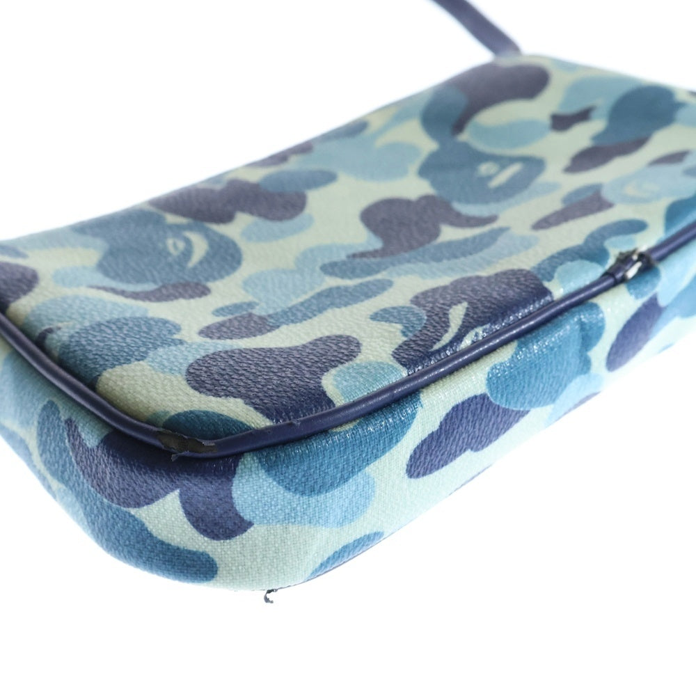 A BATHING APE(アベイシングエイプ) ABC CAMO MINI BAG L カモ総柄 ハンドショルダーバッグ ブルー