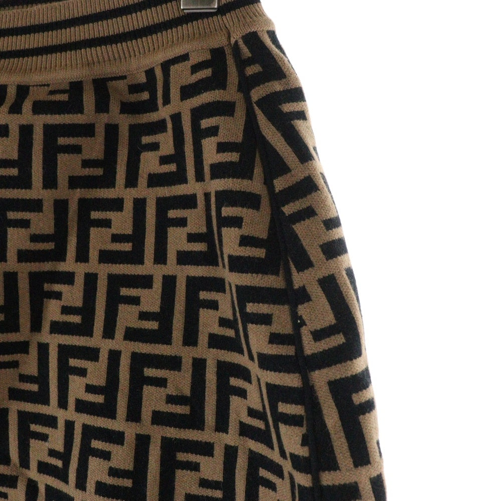 FENDI(フェンディ) ズッカ総柄デザインニットミニスカート レディース ブラウン JFG070