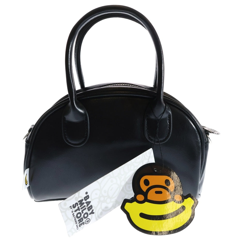 A BATHING APE(アベイシングエイプ) Store Logo Crossbody Bag ストアロゴフェイクレザークロスボディーミニショルダーバッグ レディース ブラック 0MXBGW4360XXO