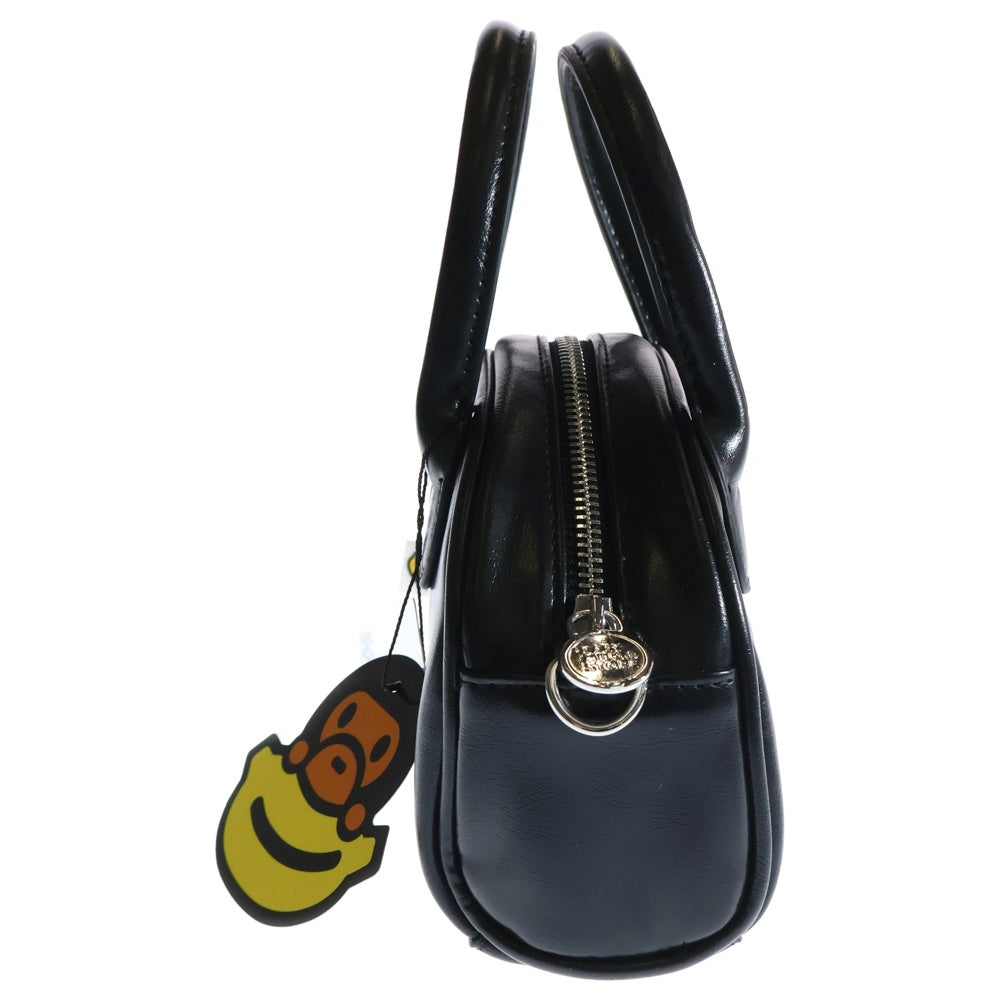 A BATHING APE(アベイシングエイプ) Store Logo Crossbody Bag ストアロゴフェイクレザークロスボディーミニショルダーバッグ レディース ブラック 0MXBGW4360XXO