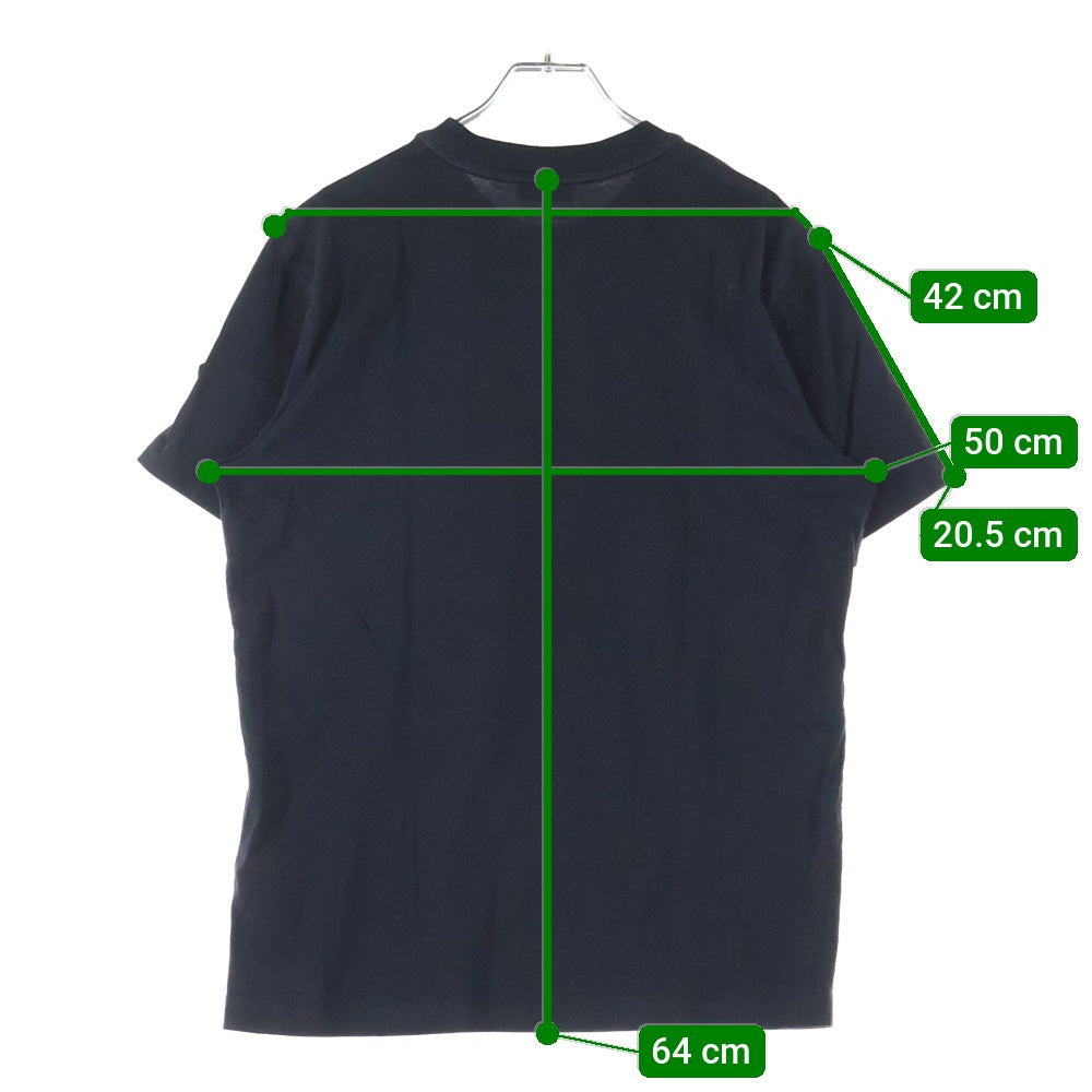 MONCLER(モンクレール) SS TSHIRT フロントレタリングロゴ クルーネック半袖Tシャツカットソー ブラック I-20918C00053 89A17