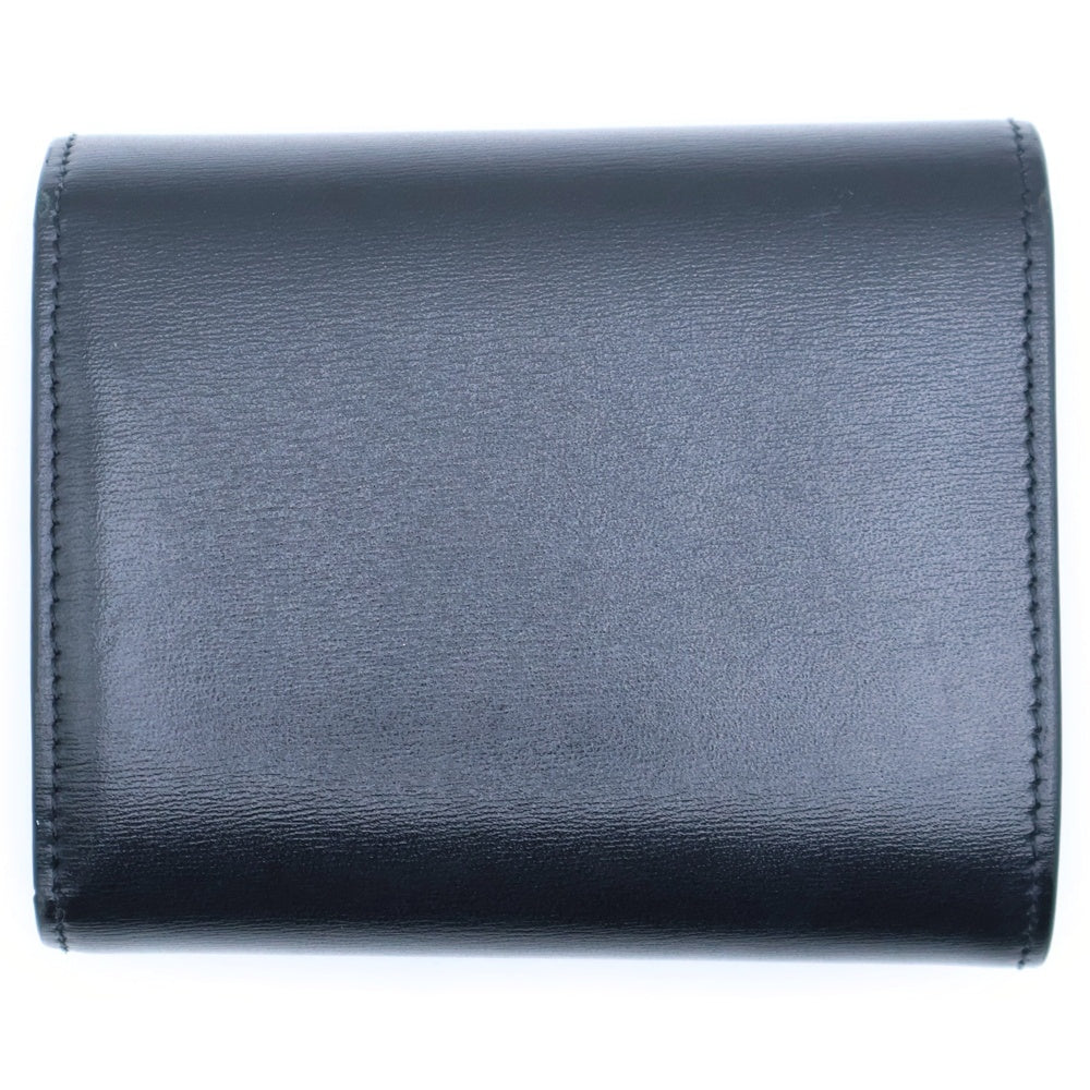 CELINE(セリーヌ) トリオンフ スモール フラップレザーウォレット 三つ折り財布 ブラック 10D783DPV.38NO