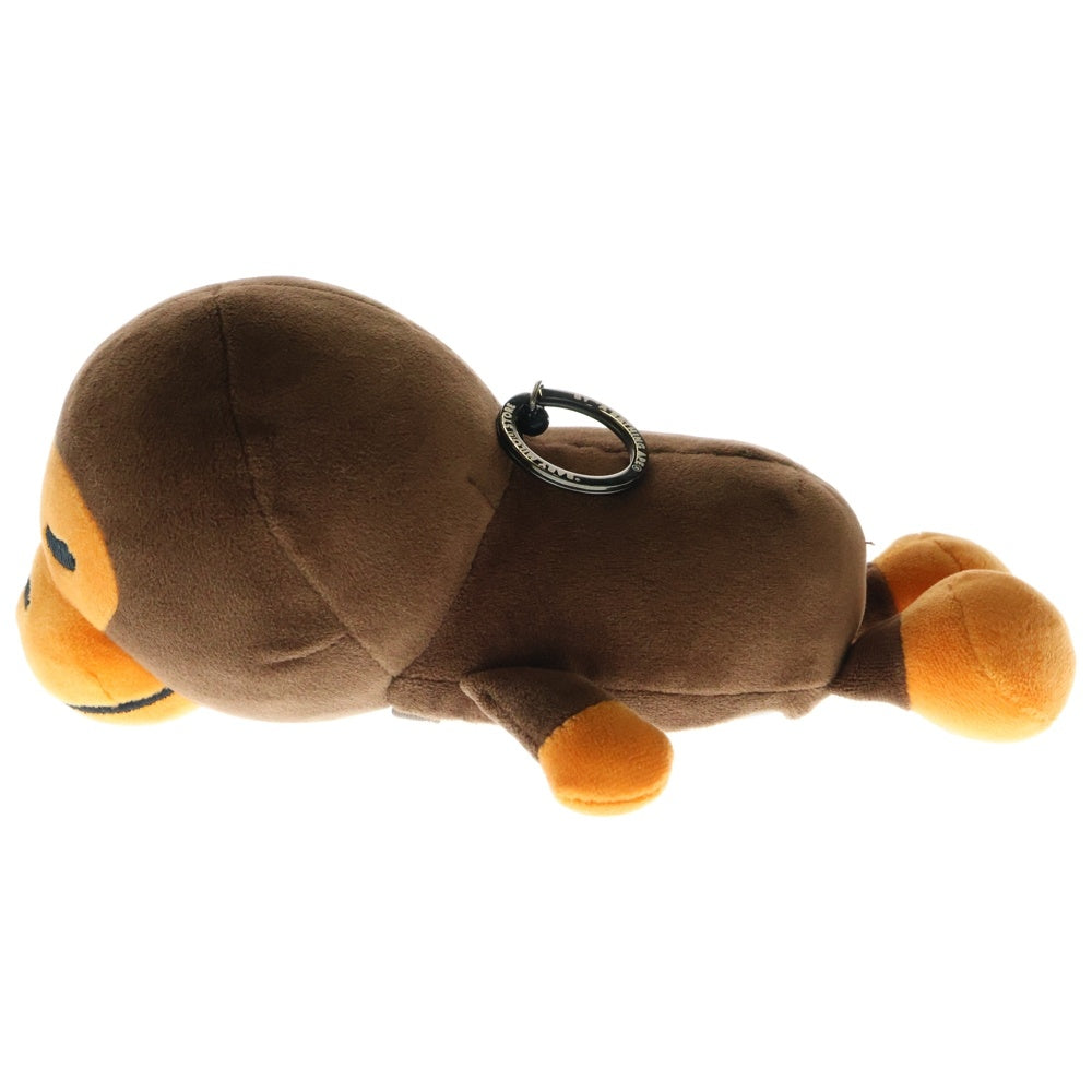 A BATHING APE(アベイシングエイプ) BABY MILO PLUSH DOLL ベイビーミロプラッシュドール カードケースキーチャーム ブラウン 0MXAC0482815B