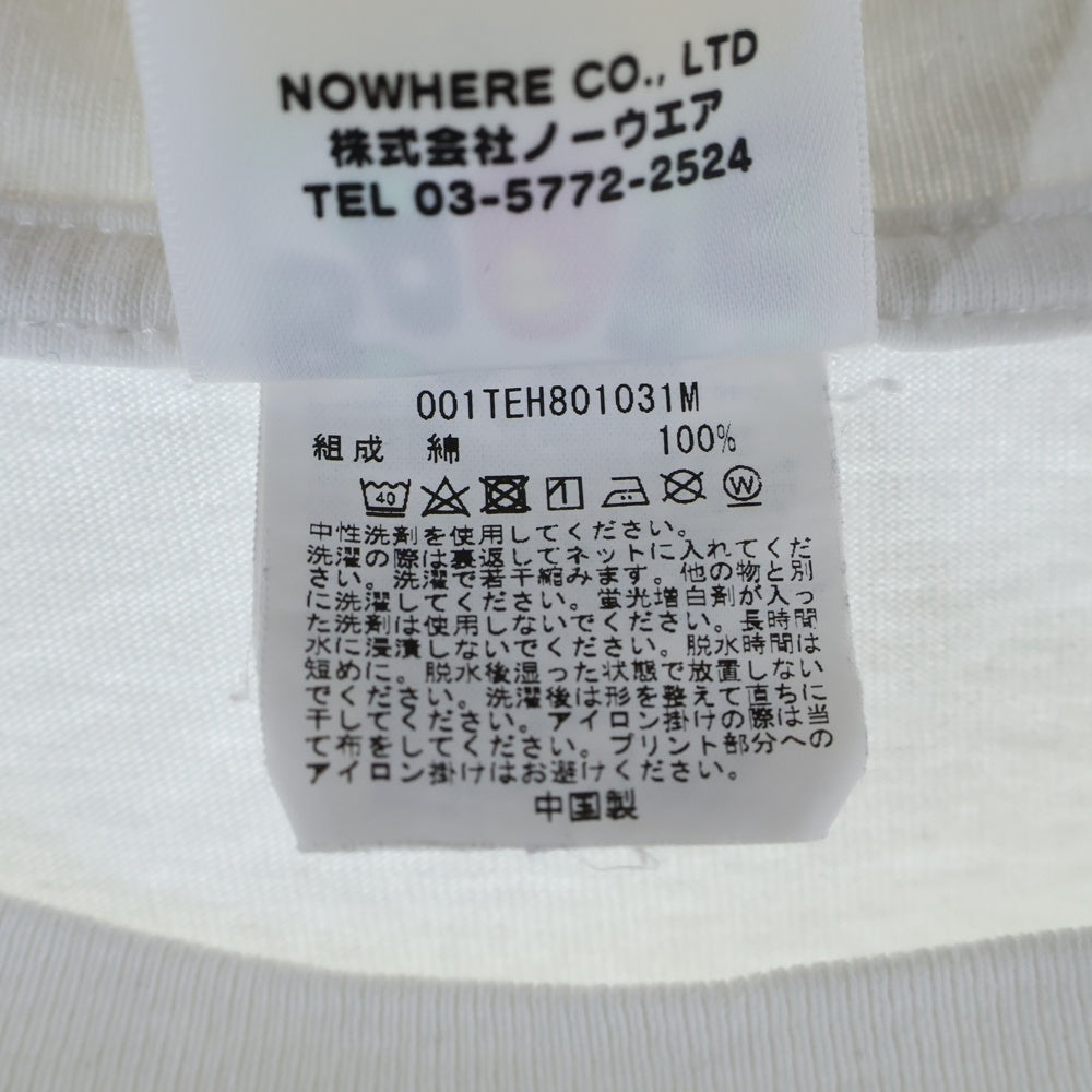 A BATHING APE(アベイシングエイプ) STA CAMO SHARK TEE フロントプリントクルーネック半袖Tシャツカットソー ホワイト 001TEH801031M