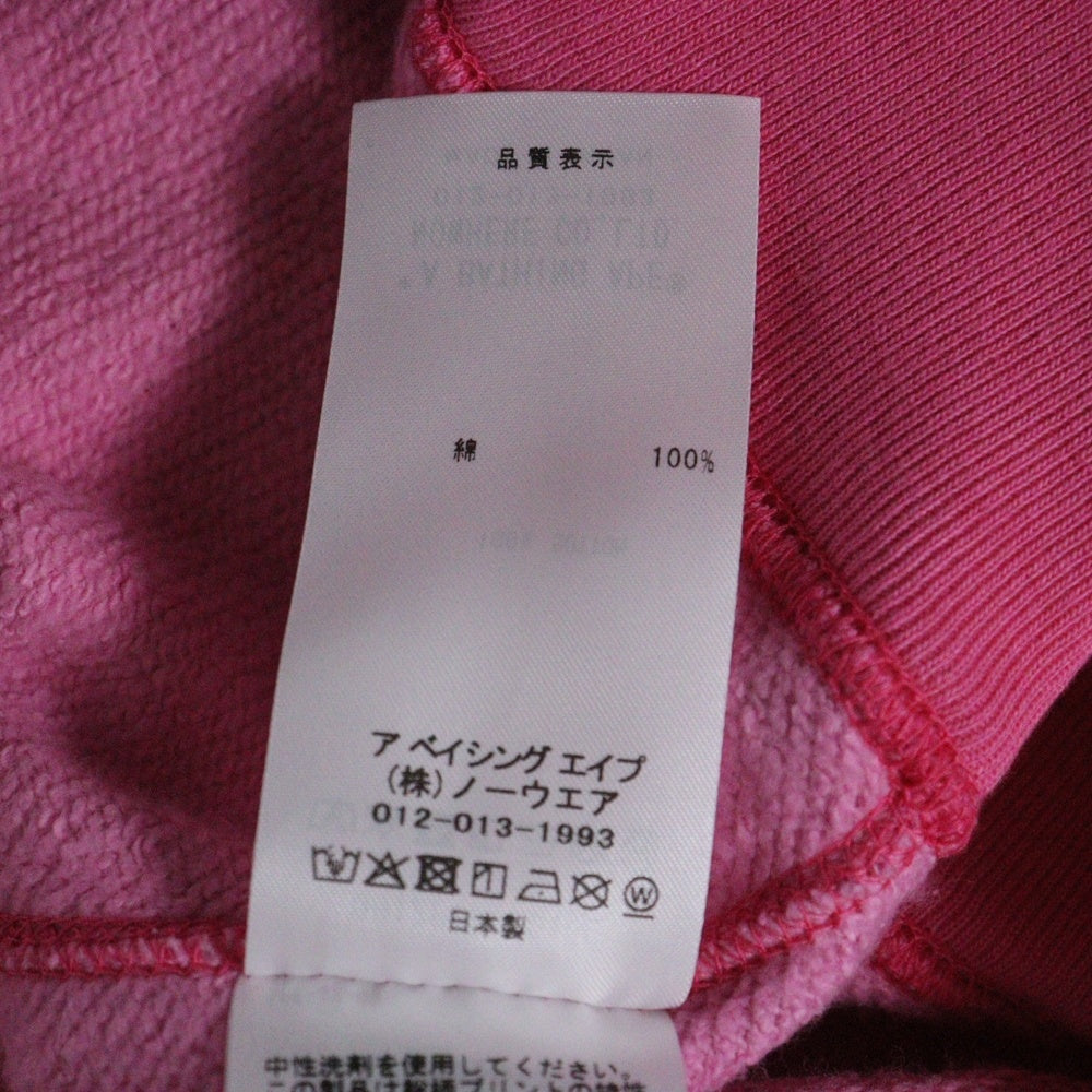 A BATHING APE(アベイシングエイプ) COLOR CAMO CRYSTAL STONE SHARK CROPPED FULL ZIP HOODIE カラーカモ クリスタル シャーク フルジップアップパーカー レディース ピンク 001ZPL802010L