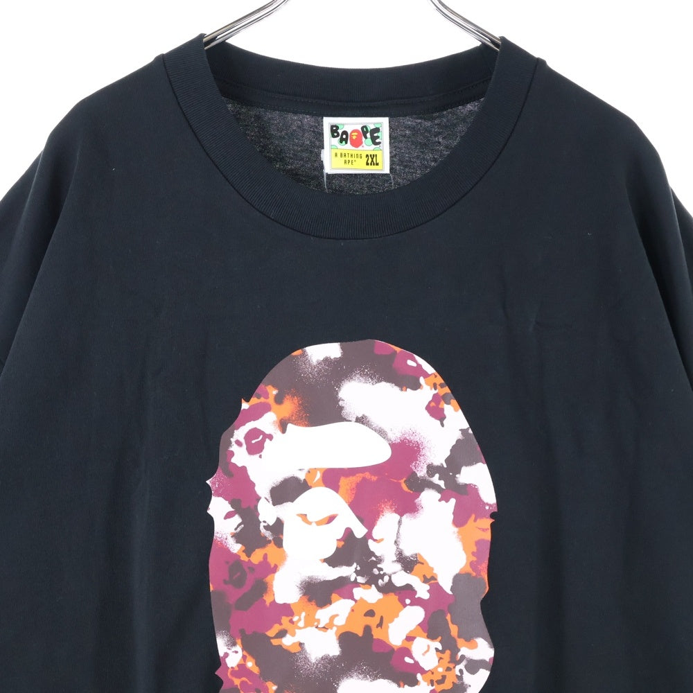 A BATHING APE(アベイシングエイプ) MAP CAMO BY BATHING APE RELAXED FIT TEE マップカモ リラックスフィット クルーネック半袖Tシャツカットソー ブラック 001TEL301342M