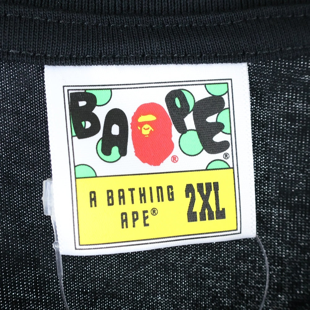 A BATHING APE(アベイシングエイプ) MAP CAMO BY BATHING APE RELAXED FIT TEE マップカモ リラックスフィット クルーネック半袖Tシャツカットソー ブラック 001TEL301342M