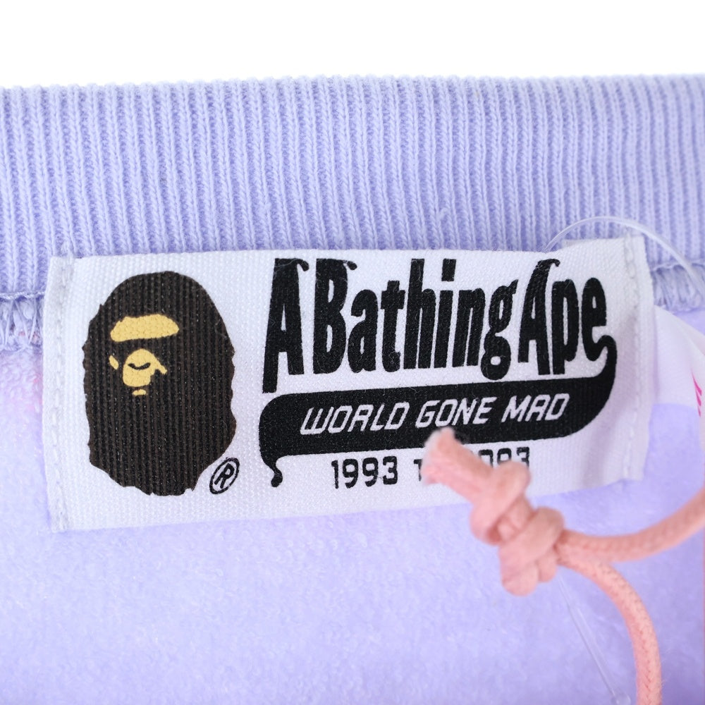 A BATHING APE(アベイシングエイプ) LIQUID CAMO CREWNECK リキッドカモ クルーネック長袖スウェットシャツ パープル/ピンク 001SWK302001L
