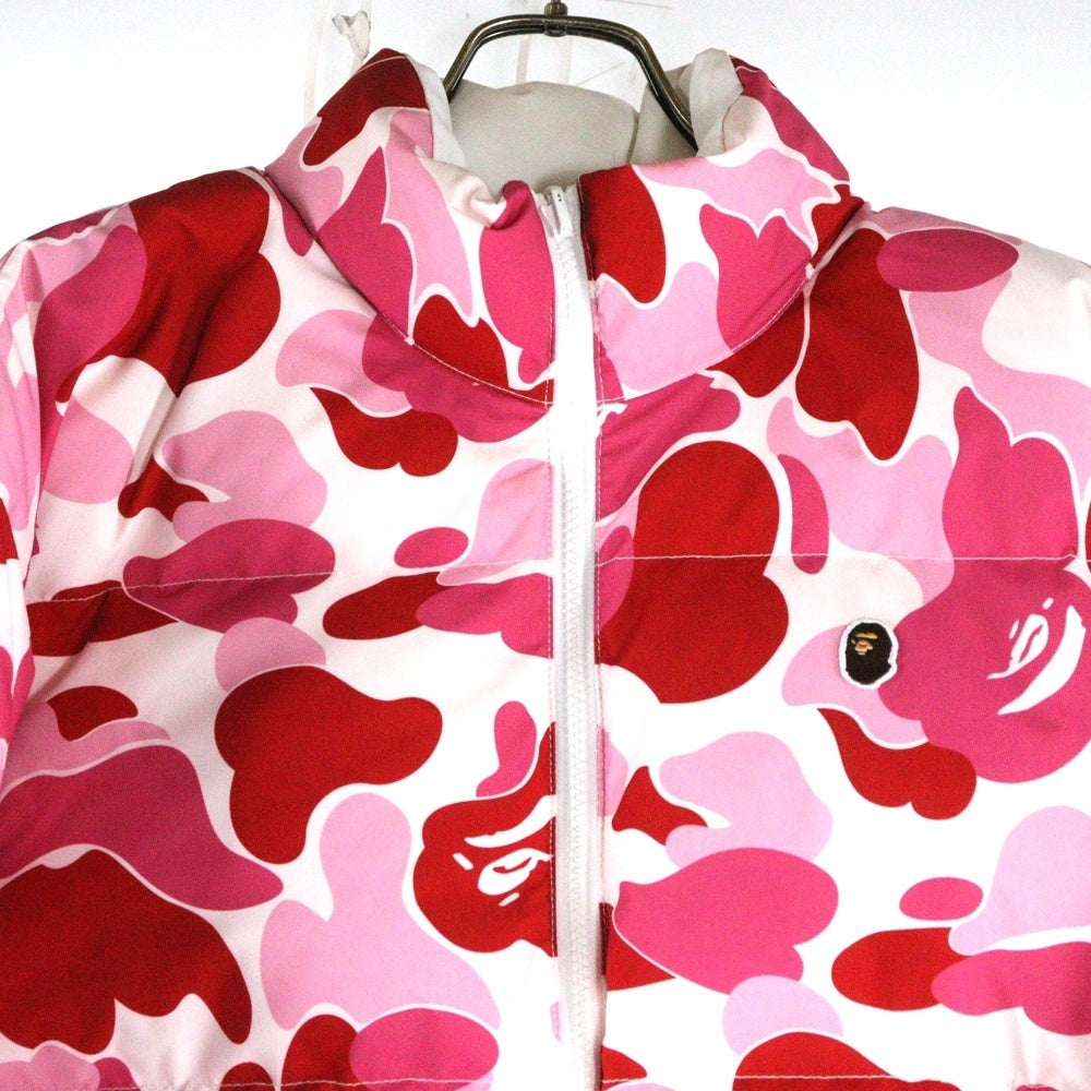 A BATHING APE(アベイシングエイプ) ABC CAMO REVERSIBLE DOWN JACKET ABC カモ リバーシブルダウンジャケット ピンク 001DNJ802004L