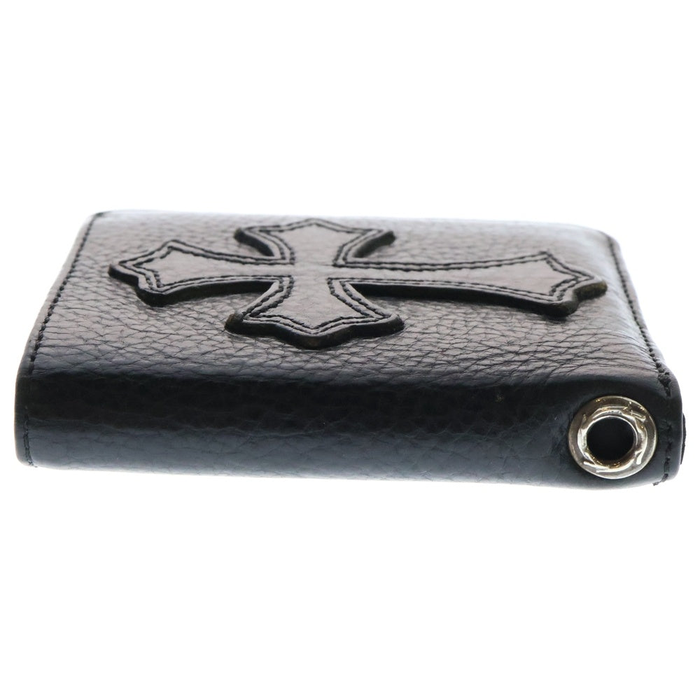 CHROME HEARTS(クロムハーツ) DR DIGIACOMO 1CEME ディジャコモ クロスパッチ グロメット付二つ折り財布 ブラック