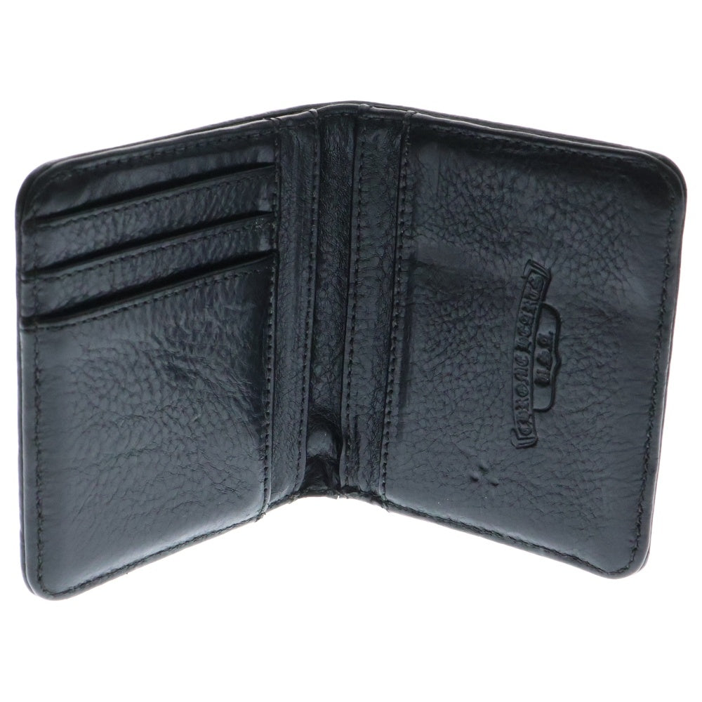 CHROME HEARTS(クロムハーツ) DR DIGIACOMO 1CEME ディジャコモ クロスパッチ グロメット付二つ折り財布 ブラック