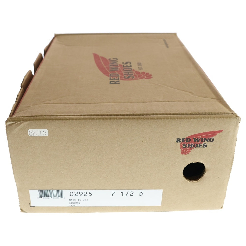 RED WING(レッド ウイング) 6inch LINEMAN 6インチ ラインマン スウェードレースアップシューズ ベージュ 2925